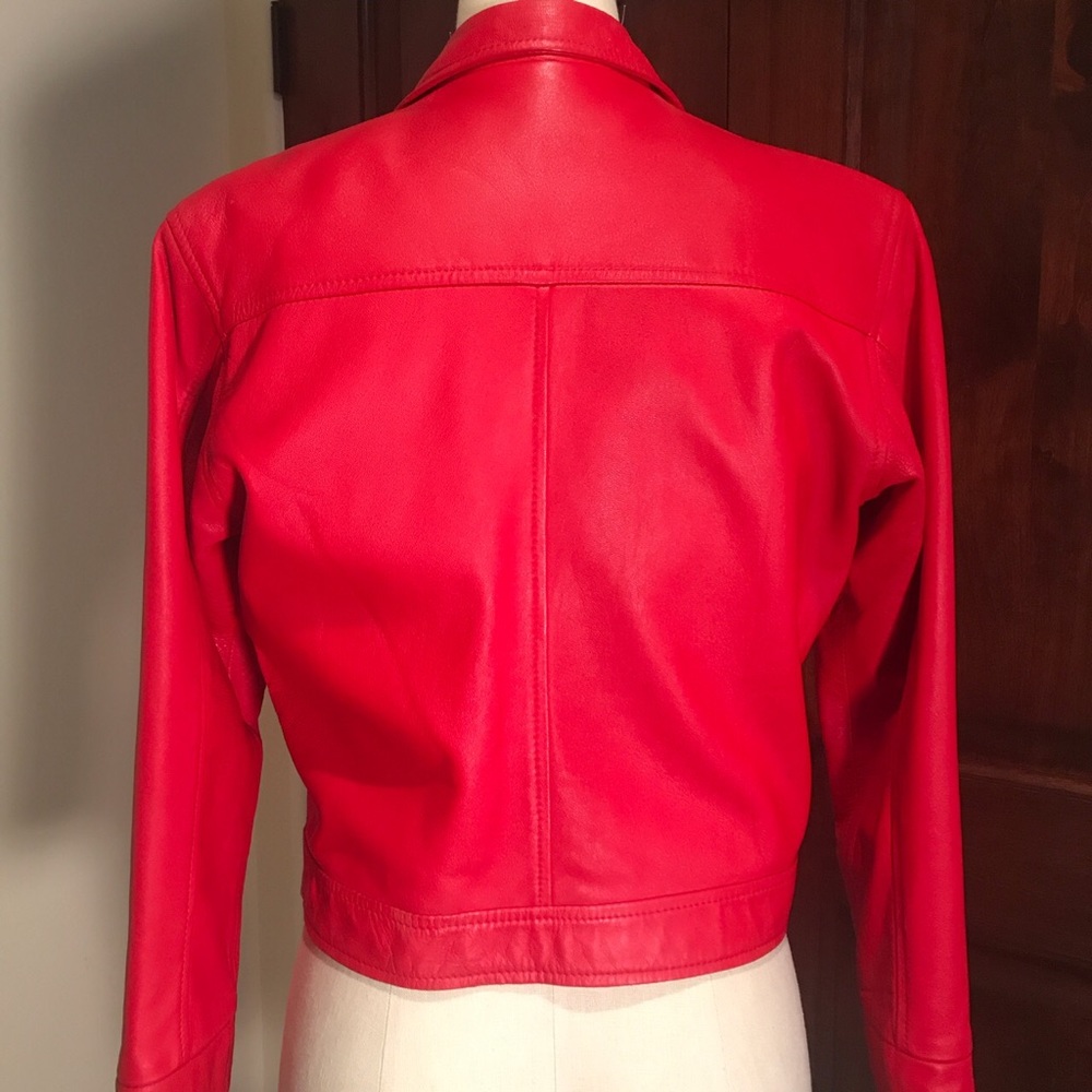 Red Leather Jacket - Picture 4 of 4